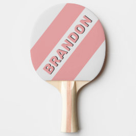 Retro Kyss Tre Feta Ränder med Namn Pingisracket
