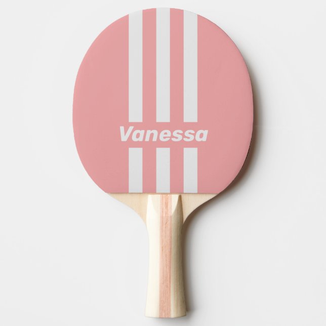 Retro Kyss Tre Randiga med Namn Pingisracket (Framsidan)