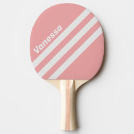 Retro Kyss Trekantig Randig med Namn Pingisracket