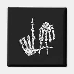 Retro La Händer Skeleton Los Angeles Hand Sign Hal Magnet