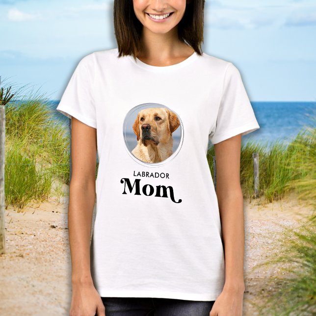 Retro Labrador MAMMA personalize Hund älskare Pet  T Shirt (Skapare uppladdad)