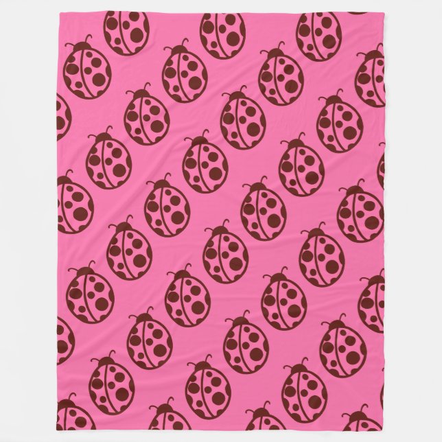 Retro Ladybug Blanket Fleecefilt (Framsidan)