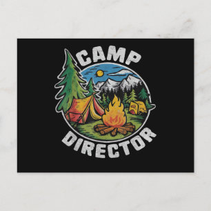 Retro lägerledare Camping Sommarläger Roligt läger Helg Vykort