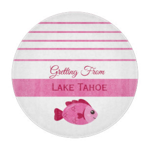 Retro Lake Äventyr Rosa Fisk Vintage Design