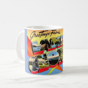 Retro Lake George vykortsmugg Kaffemugg