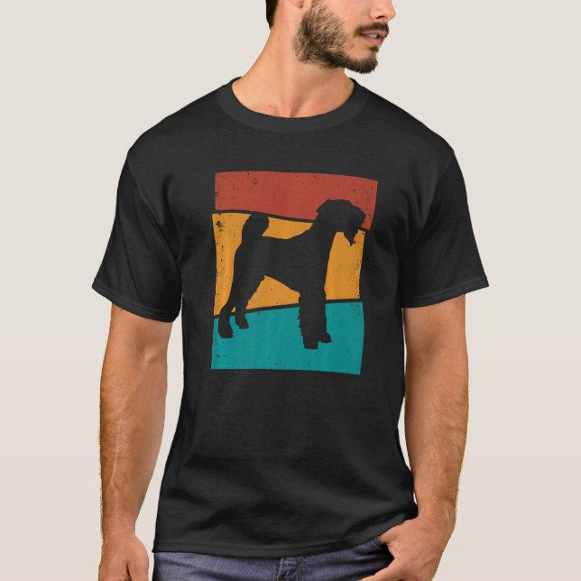 Retro Lakeland Terrier Dog T Shirt (Framsida)