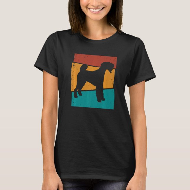 Retro Lakeland Terrier Hund T Shirt (Framsida)