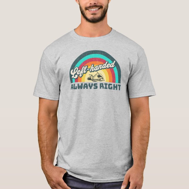 Retro-Lämnat, alltid-Höger T Shirt (Framsida)