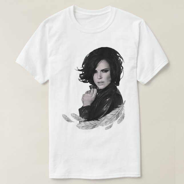 Retro Lana Parrilla Feathers T Shirt (Design framsida)