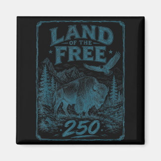 Retro land av de 250 år amerikanska örnen magnet