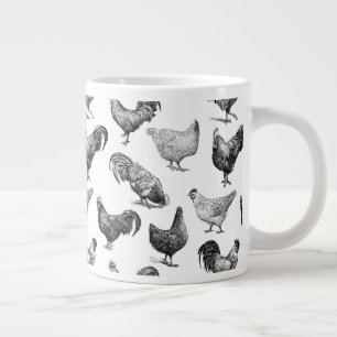 Retro Land Farm Chicken Mönster Jumbo Mugg