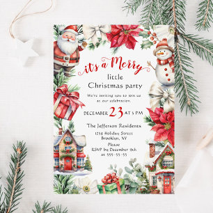 Retro Land Vintage Merry Little jul Party Inbjudningar