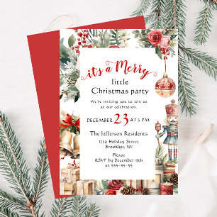 Retro Land Vintage Merry Little jul Party Inbjudningar