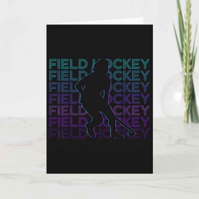 Retro landhockey  kort (Framsida)