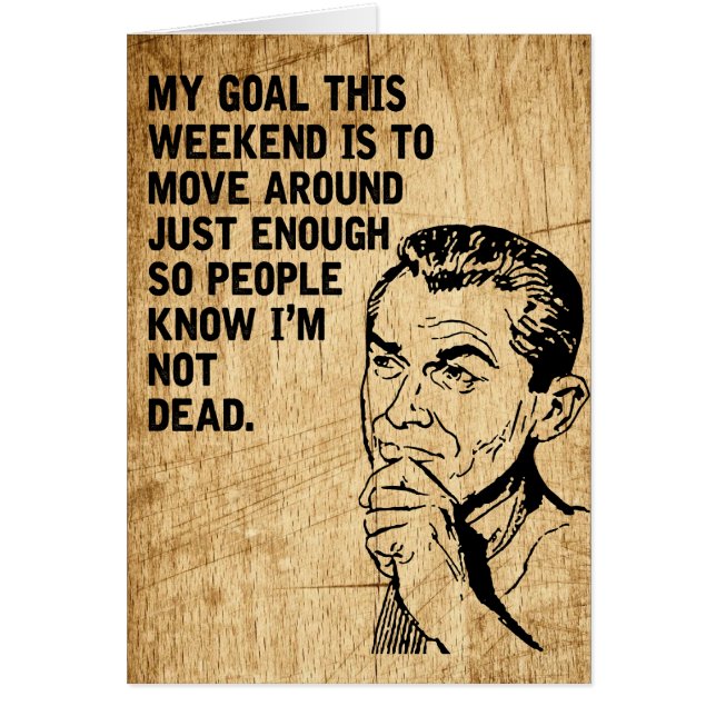 Retro lantlig lat pappa för avslappnande fars dag hälsningskort (Framsidan)