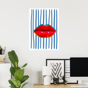 Retro Läppar Poster