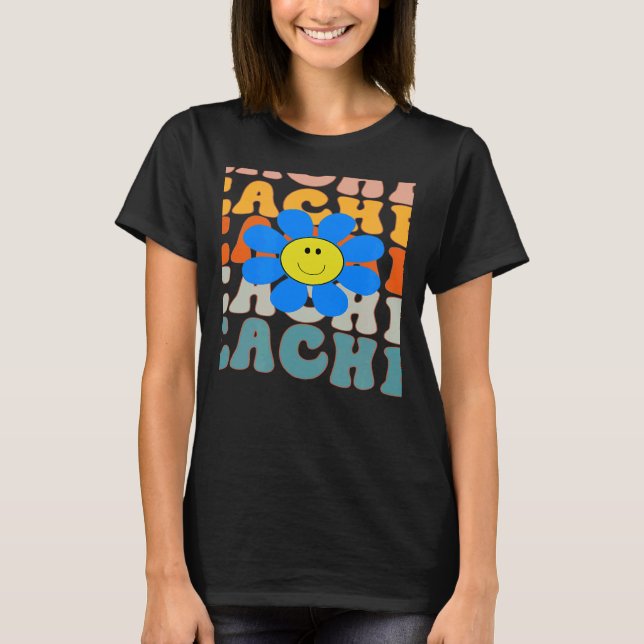 Retro Lärare Daisy Färgglad Åter till Skolan 3 T Shirt (Framsida)