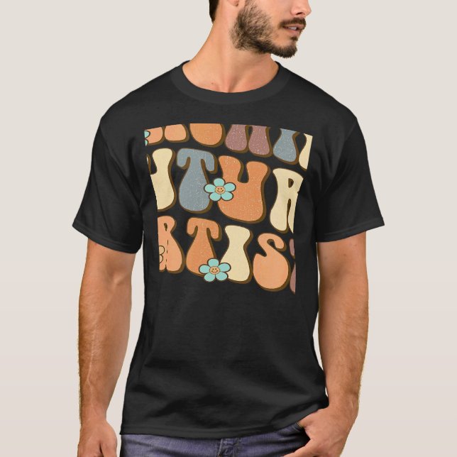 Retro Lärare framtida konstnärer Lärare Studenter T Shirt (Framsida)