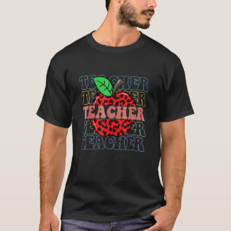 Retro lärare Inspirerande Färgglada Grundskola Sc T Shirt