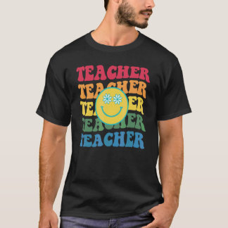 Retro lärare Inspirerande Färgglada Grundskola Sc T Shirt