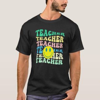 Retro lärare Inspirerande Färgglada Grundskola Sc T Shirt