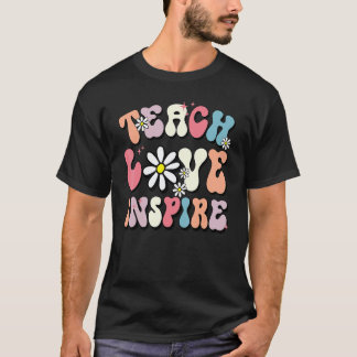 Retro lärare Inspirerande Färgglada Grundskola Sc T Shirt