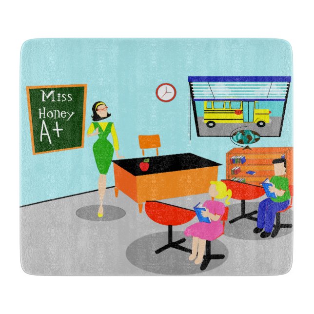 Retro lärareskärbräda (Framsidan)