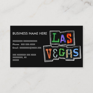 Retro Las Vegas neon Visitkort