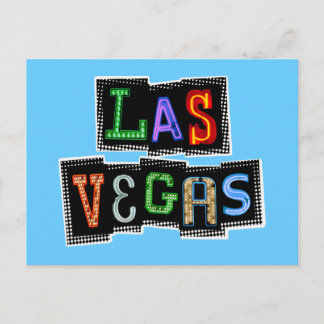 Retro Las Vegas Neon Vykort