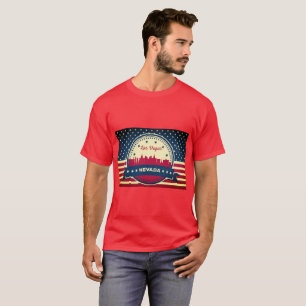 Retro Las Vegas Nevada horisont T-shirt