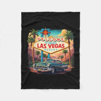 Retro Las Vegas Nevada Las Vegas Souvenir Vacation Fleecefilt