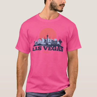 Retro Las Vegas Nevada Skyline T Shirt