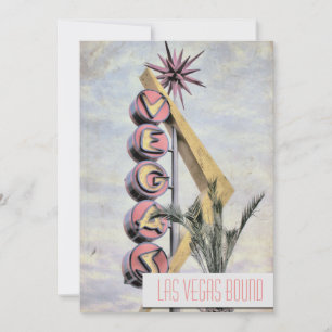 Retro Las Vegas Nevada Snyggt Vintage Vegas Strip Inbjudningar