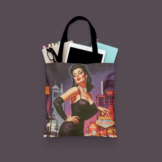 Retro Las Vegas Pin-up-kvinna Tygkasse (Skapare uppladdad)