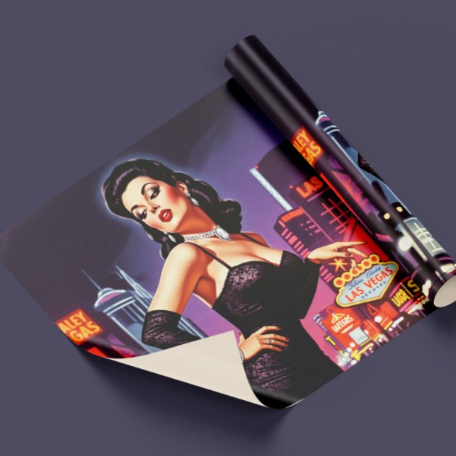 Retro Las Vegas Pin-up Presentpapper (Skapare uppladdad)