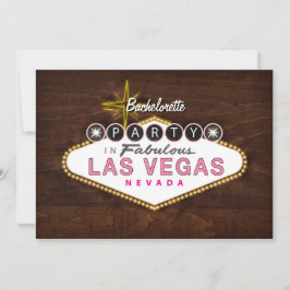 Retro Las Vegas Signera Bachelorette Party-inbjuda Inbjudningar