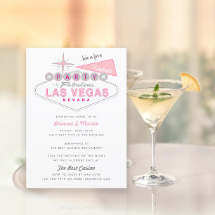 Retro Las Vegas Signera Bachelorette Party-inbjuda Inbjudningar
