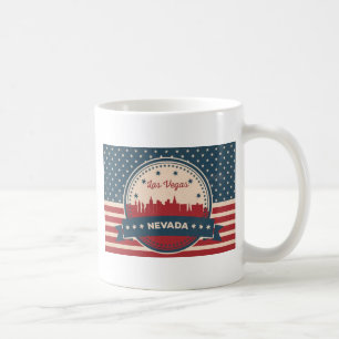 Retro Las Vegas Skyline Kaffemugg