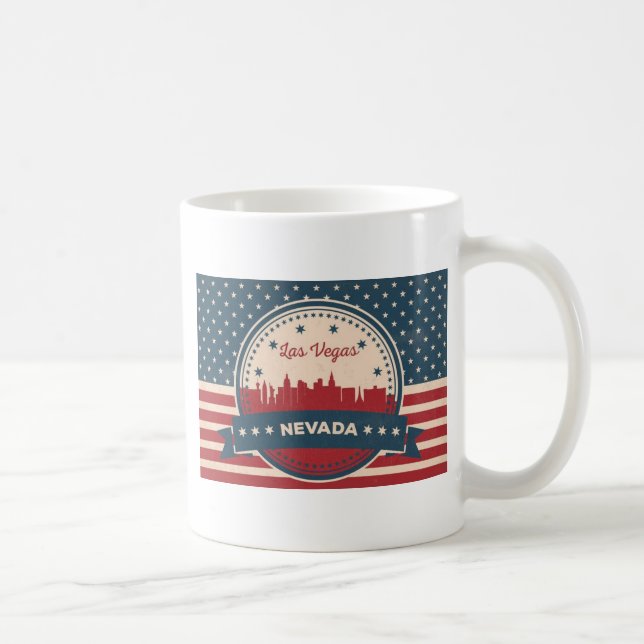 Retro Las Vegas Skyline Kaffemugg (Höger)