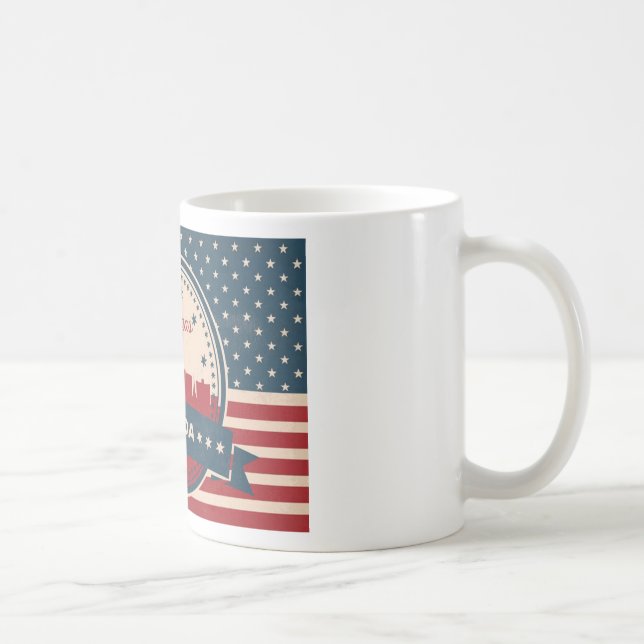 Retro Las Vegas Skyline Kaffemugg (Höger)