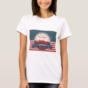 Retro Las Vegas Skyline Tee Shirt