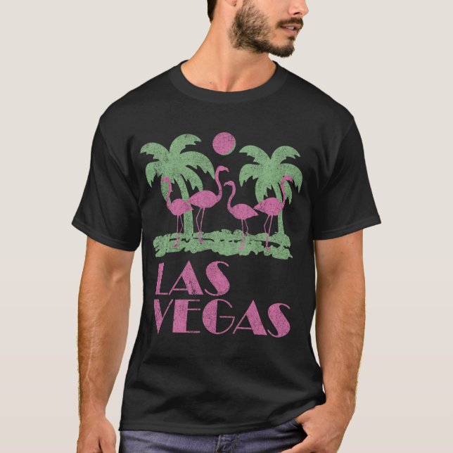 Retro Las Vegas T Shirt (Framsida)