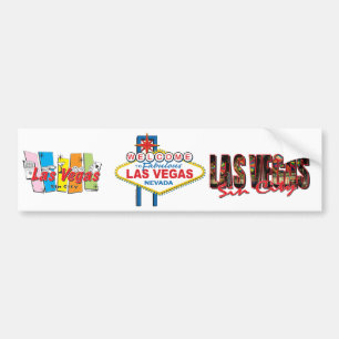 Retro Las Vegas undertecknar Bildekal