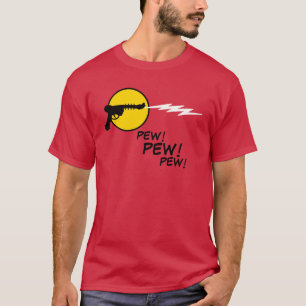 Retro laser gun scifi-främmande pistolskjorta tee shirt
