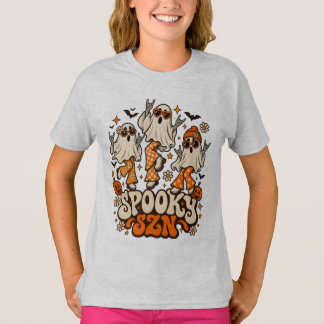 Retro läskig SZN-spöken | Groovy 70-tals Halloween T Shirt