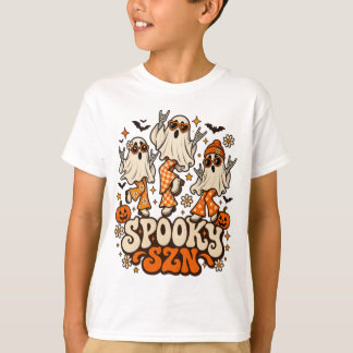 Retro läskig SZN-spöken | Groovy 70-tals Halloween T Shirt