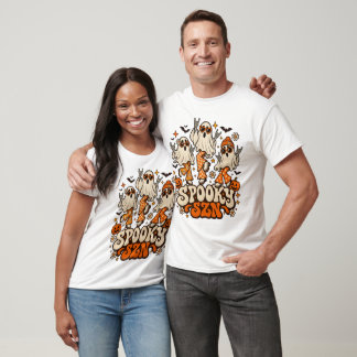 Retro läskig SZN-spöken | Groovy 70-tals Halloween T Shirt