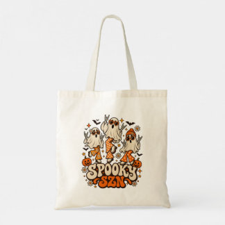 Retro läskiga SZN-spöken | Groovy 70-tals Hallowee Tygkasse
