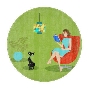 Retro Läsning av kvinnans skärningsport