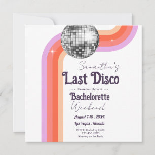 Retro Last Disco Bachelorette Party Spara Datumet